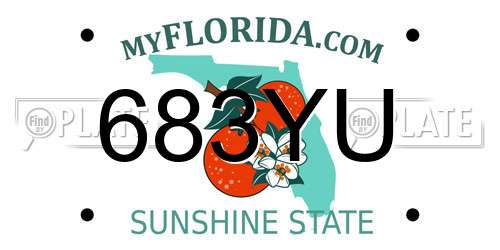 683YU Florida License Plate