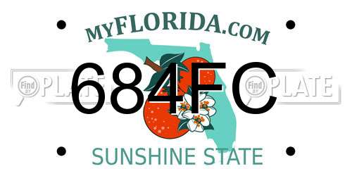 684FC Florida License Plate