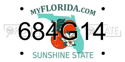 684G14 Florida License Plate