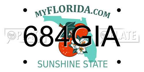 684GIA Florida License Plate