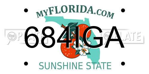 684IGA Florida License Plate