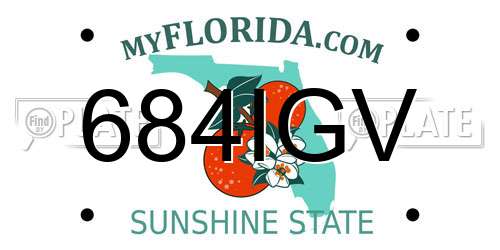 684IGV Florida License Plate