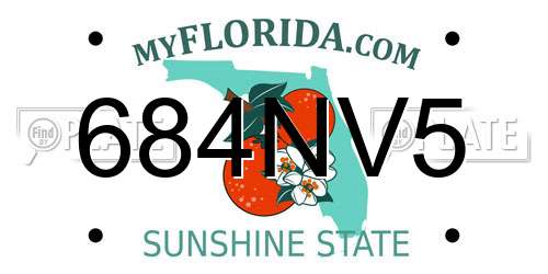 684NV5 Florida License Plate
