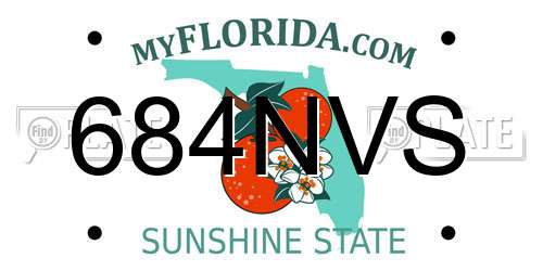 684NVS Florida License Plate