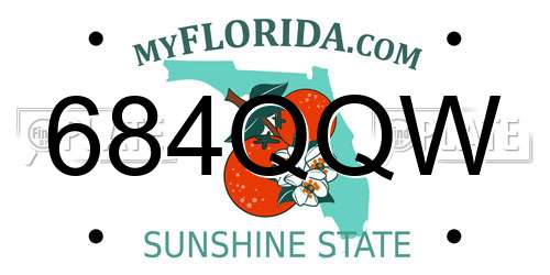 684QQW Florida License Plate
