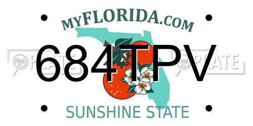 684TPV Florida License Plate