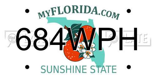 684WPH Florida License Plate