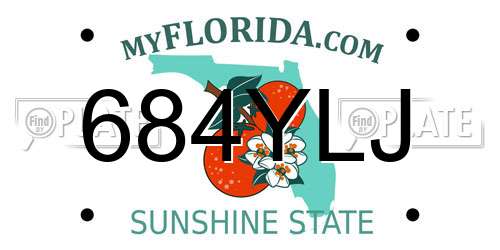 684YLJ Florida License Plate