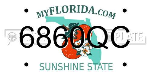 6860QC Florida License Plate