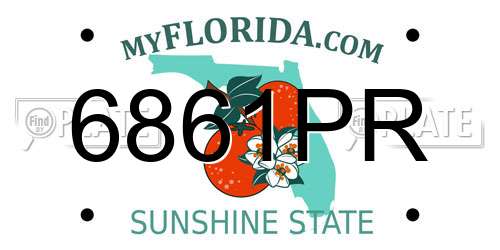 6861PR Florida License Plate