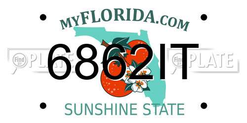 6862IT Florida License Plate