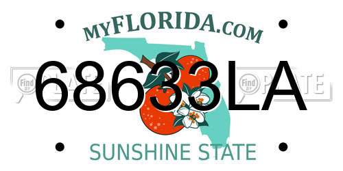 68633LA Florida License Plate