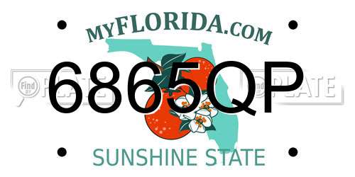 6865QP Florida License Plate