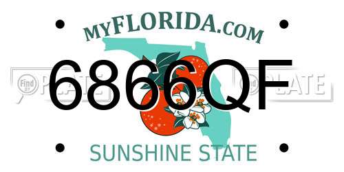 6866QF Florida License Plate