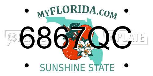 6867QC Florida License Plate