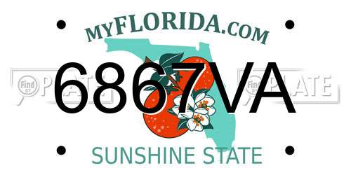6867VA Florida License Plate