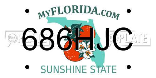 686HJC Florida License Plate