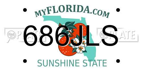 686JLS Florida License Plate
