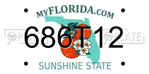 686T12 Florida License Plate