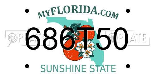 686T50 Florida License Plate