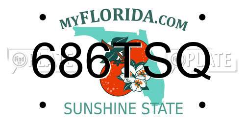 686TSQ Florida License Plate