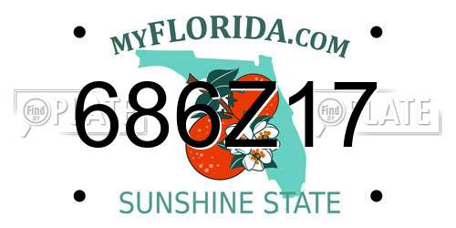 686Z17 Florida License Plate