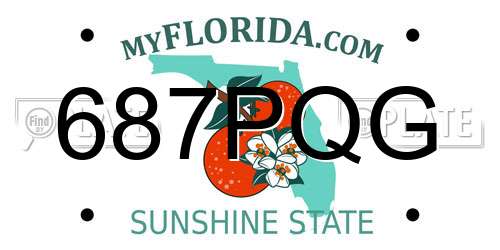 687PQG Florida License Plate