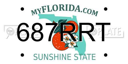687RRT Florida License Plate