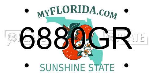 6880GR Florida License Plate