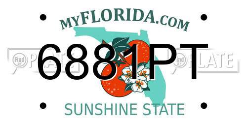 6881PT Florida License Plate
