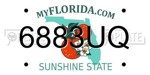 6883UQ Florida License Plate