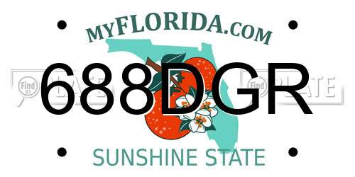 688DGR Florida License Plate