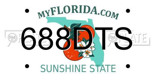 688DTS Florida License Plate