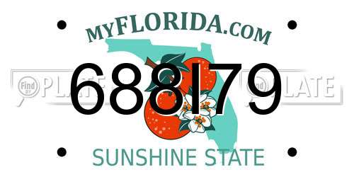 688I79 Florida License Plate