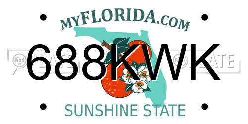 688KWK Florida License Plate