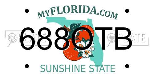 688OTB Florida License Plate