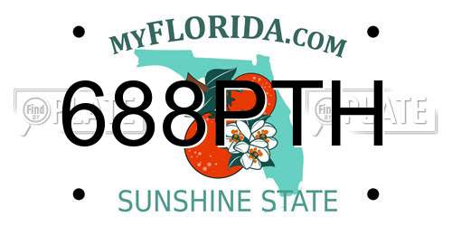 688PTH Florida License Plate