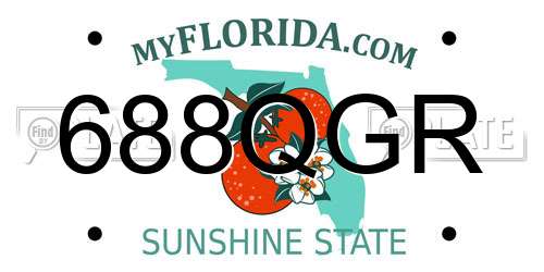 688QGR Florida License Plate