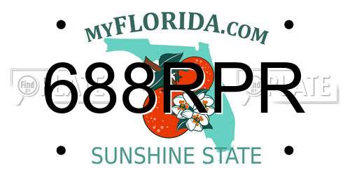 688RPR Florida License Plate