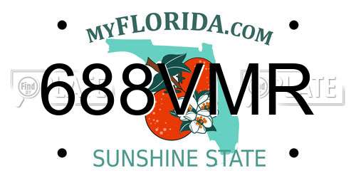 688VMR Florida License Plate