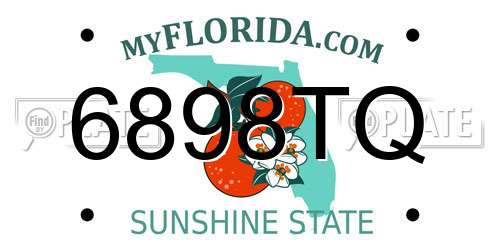 6898TQ Florida License Plate