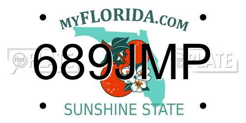 689JMP Florida License Plate