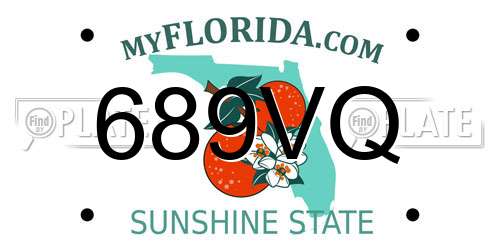 689VQ Florida License Plate