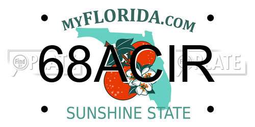 68ACIR Florida License Plate
