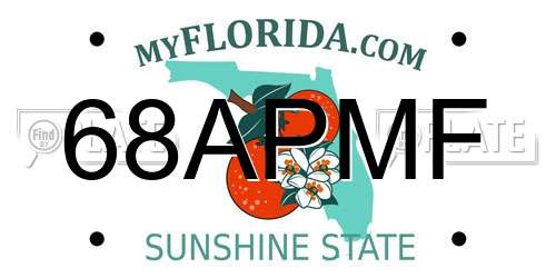 68APMF Florida License Plate