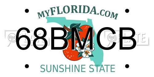 68BMCB Florida License Plate