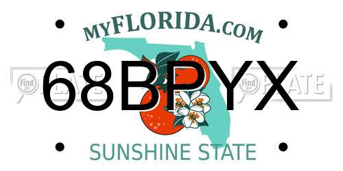 68BPYX Florida License Plate