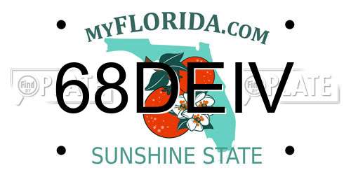 68DEIV Florida License Plate