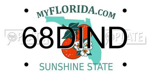 68DIND Florida License Plate