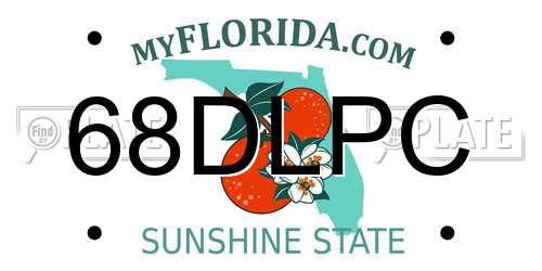 68DLPC Florida License Plate